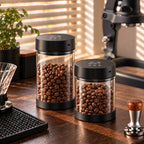 VABICA Airtight Coffee Bean Canister 0.95L – LED Date & Temperature Display